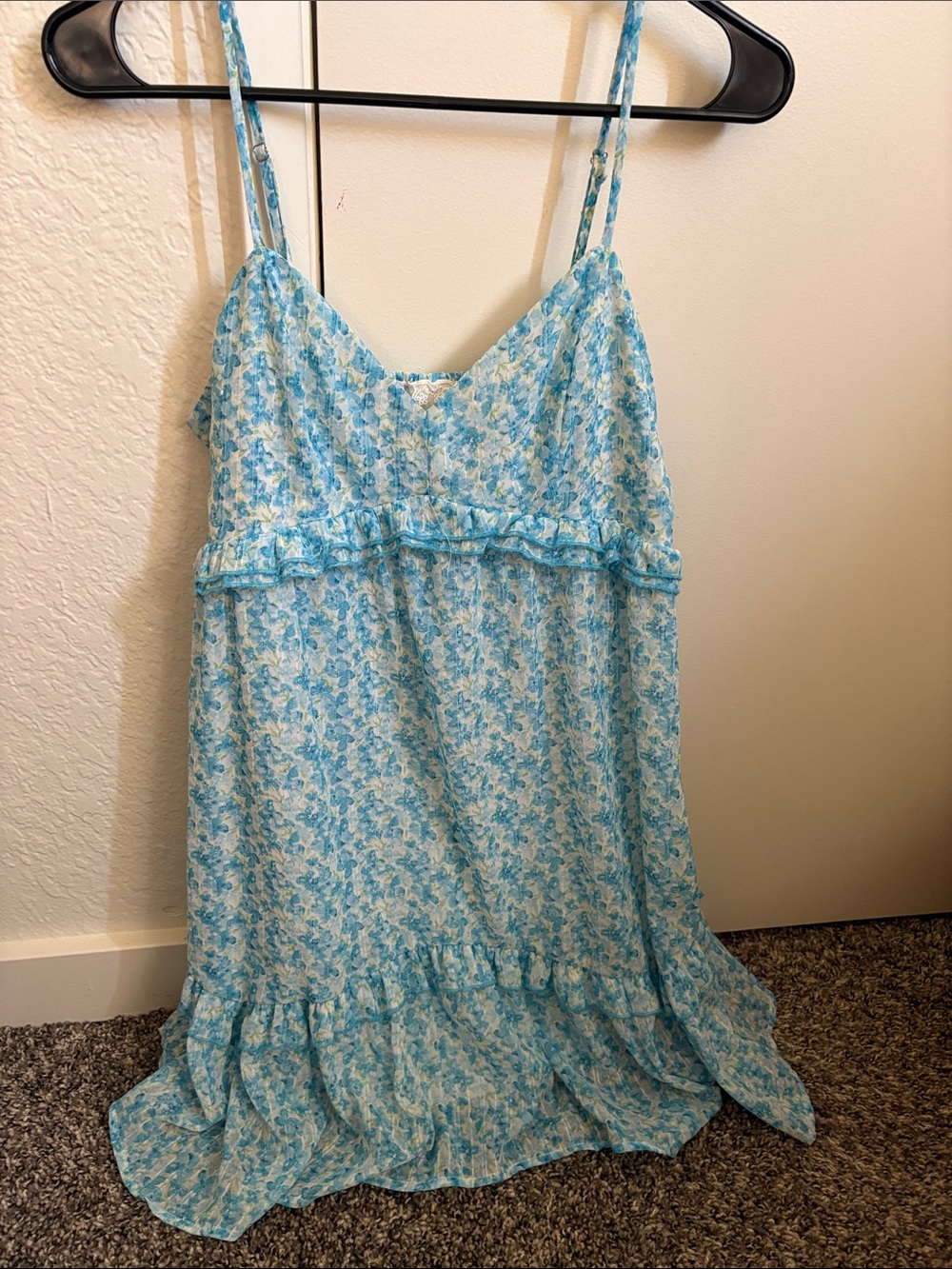 Sadie & Sage Light Blue Floral Mini Dress